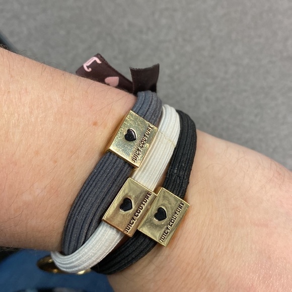 Juicy Couture Stretch Elastic Rubber Band Bracelet's Set of 3 (NEW) Y2K - Picture 7 of 8